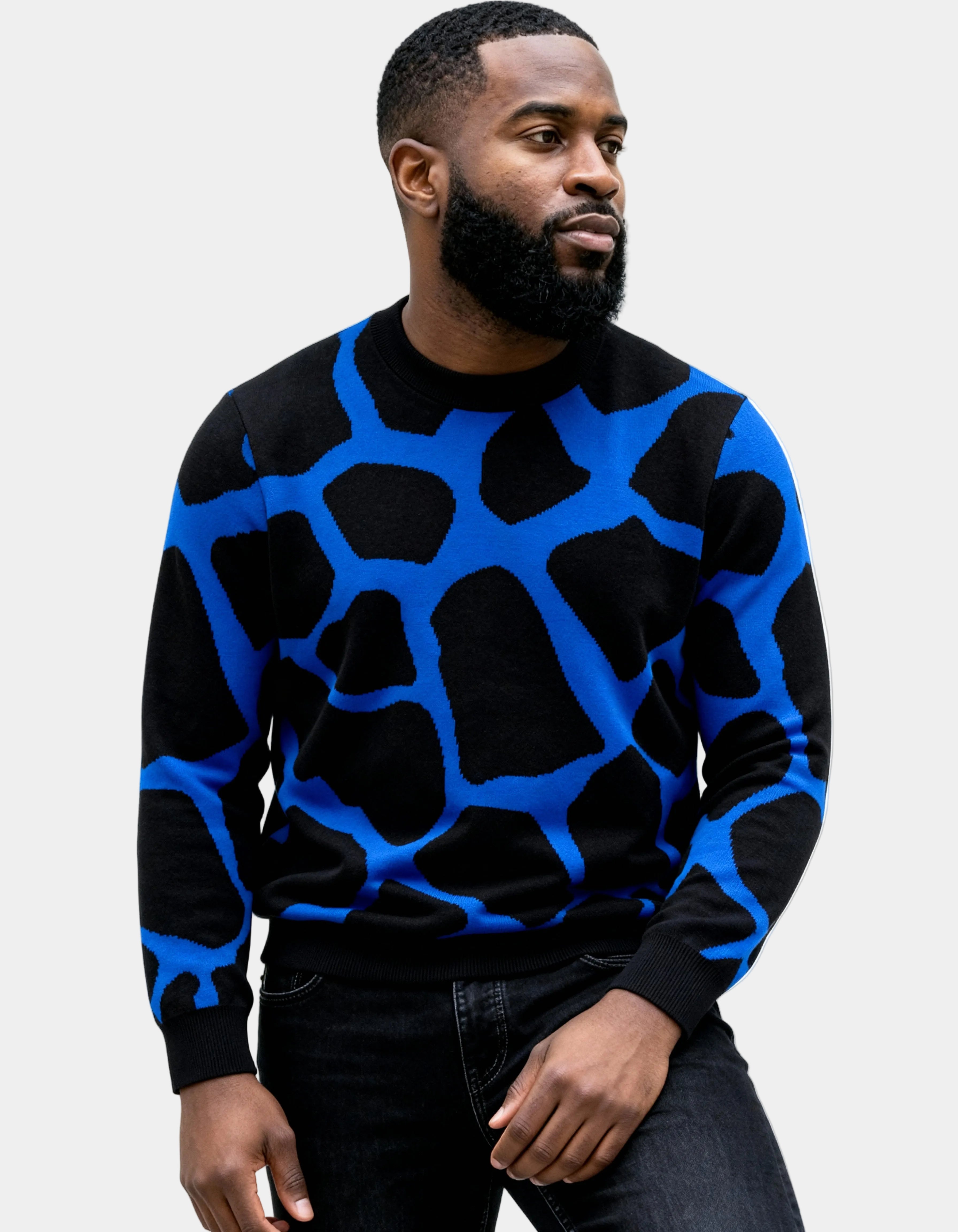 Cuzzo Model wearing Cuzzo Safari Sweater