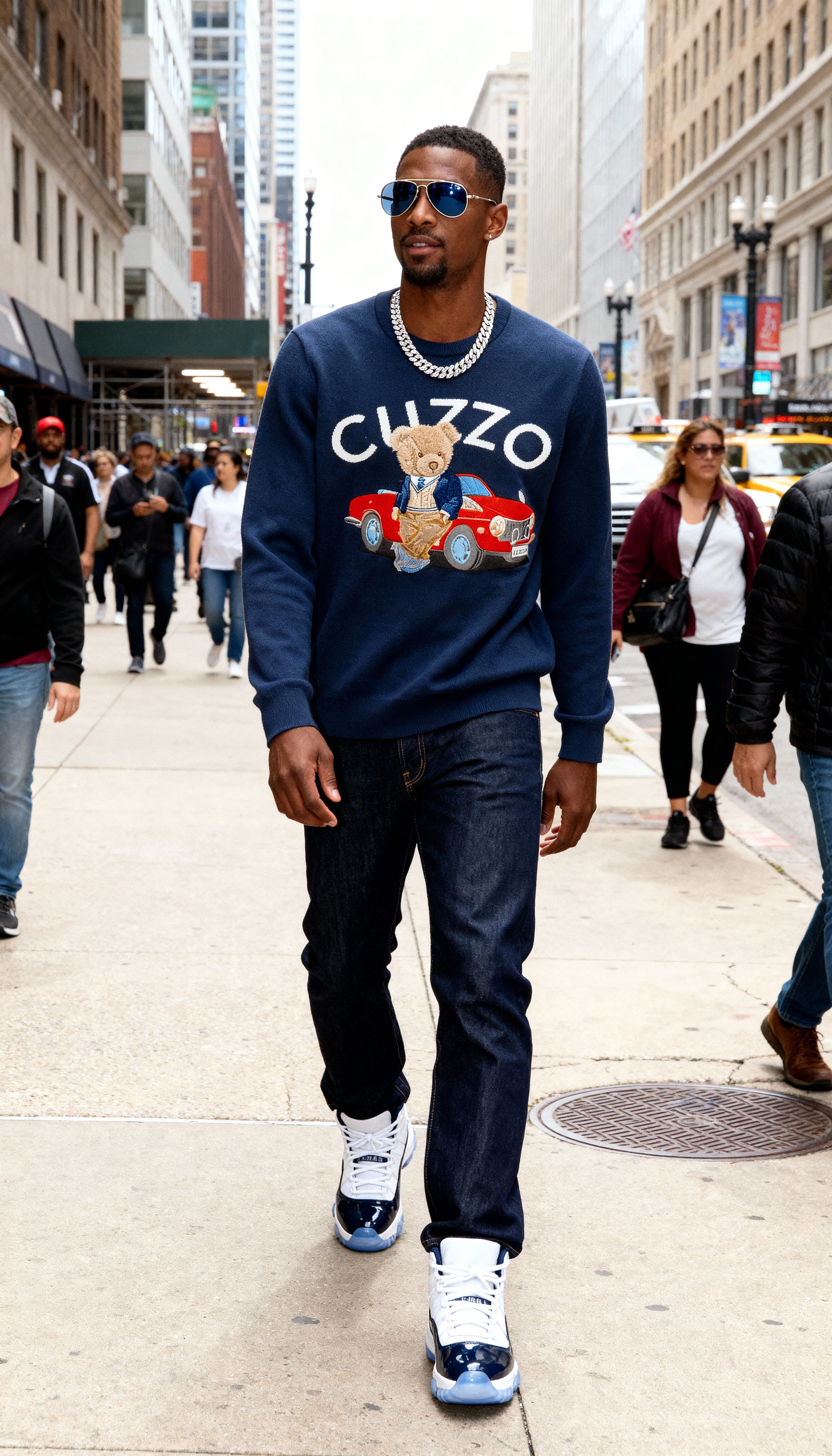 Cuzzy® Embroidered Knitted Sweater