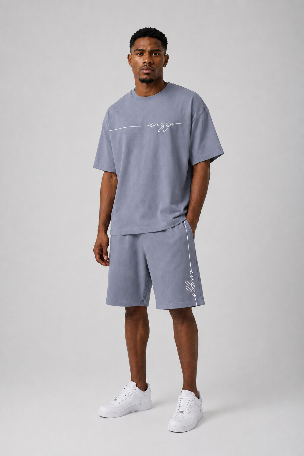 Longitude Short Set (Shimmer Blue)