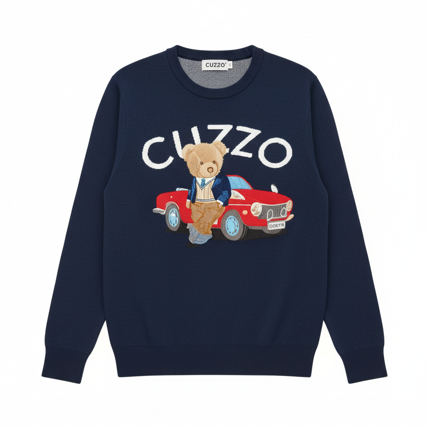 Cuzzy® Embroidered Knitted Sweater