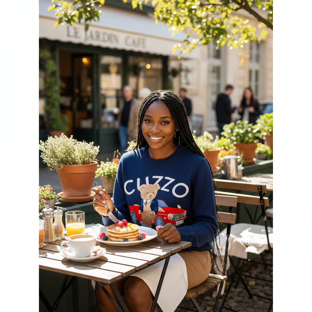 Cuzzy® Embroidered Knitted Sweater